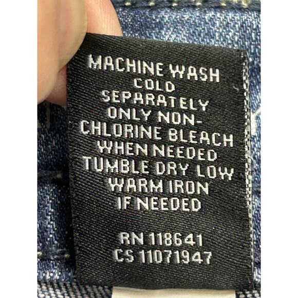 Lane Bryant Boot Cut Jeans Womens Sz 26 Regular Denim Blue Genius Fit Distressed - Picture 8 of 10